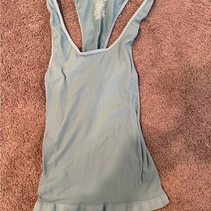 Free People Teal layering tank Top
